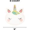 Talking Tables We Heart Unicorns Face-Shaped Paper Dinner Plates – 9″ (Pack of 8) – Perfect for Kids’ Birthday Parties, Baby Showers, and More