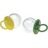 Fun Express 12 Pieces Baby Shower Pacifier Containers, BPA Free Plastic, Party Supplies, Yellow & Green