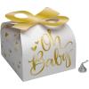 Fun Express 12 Pieces Oh Baby Boxes with Bow, Party Supplies for Baby Shower