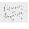 Fun Express Ceremony in Progress Sign – Wedding & Party Decor – Decorative Announcement Wedding Reception Special Event – Eye-catching Fun Sign Ceremony Setup – Creating Atmosphere Any Event – 1 Piece