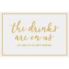 Fun Express Drinks Are On Us Open Bar Sign – Fun Wedding Party & Reception Decor – Perfect for Receptions Celebrations and Special Events – Playful & Engaging Sign to Highlight the Bar – 1 Piece