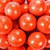 Fun Express Large 1 Inch Gumballs, Shimmer and Solid Colors, For Gumball Machines, Weddings, Receptions, Birthday Parties and Candy Buffet Tables – White(Orange)