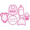 Fun Express Pink Baby Shower Cutouts – 6 Pc(Pink)