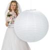 Jumbo White Hanging Lantern (30 Inches in Diameter) Wedding and Party Decor – 1 Piece