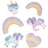 Unicorn Party Cardstock Wall Decorations – (1 Set) – Assorted Cutouts for Birthday Parties, Baby Showers & Kids’ Celebrations