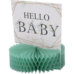 Eucalyptus Baby Shower Honeycomb Centerpieces 3 Pieces