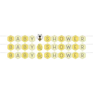 Fun Express – Bumble Bee Party Baby Shower Garland for Birthday – Party Supplies – Licensed Tableware – Licensed Napkins – Birthday – 1 Piece