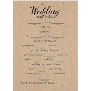 Fun Express 5″ x 7″ Wedding Guest Mad Libs Cardstock Cards Word Game – 25 Pieces