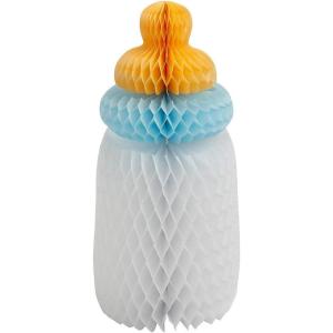 Fun Express Baby Bottles Honeycomb Centerpiece Blue – Party Decor – 3 Pieces