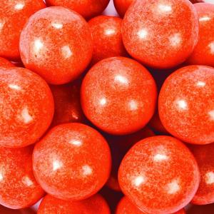 Fun Express Large 1 Inch Gumballs, Shimmer and Solid Colors, For Gumball Machines, Weddings, Receptions, Birthday Parties and Candy Buffet Tables – White(Orange)