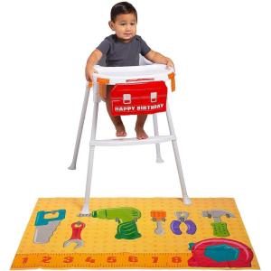 Fun Express Little Handyman High Chair Decor Kit – Party Decoration Set for Boys – Perfect for First Birthday Parties Baby Showers & Special Occasions – Fun Tool Designs & Vibrant Colors – 2 Pieces