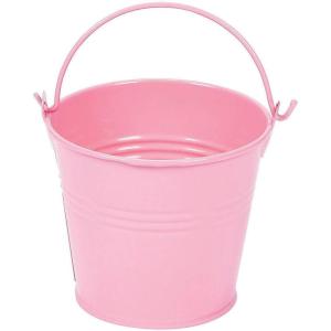 Fun Express Pastel Pink Tinplate Pails (1 Dozen) Baby Shower, Favors, Party Supplies & Decor