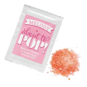 Fun Express Personalized Pink Baby Shower Popping Candy Packs – 36 Pieces