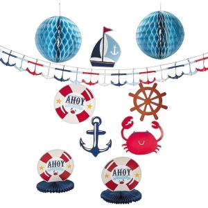 Nautical Baby Shower Decorating Kit – 10 Pieces
