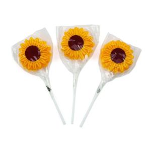 Novelty Themed Individually Wrapped Lollipops, 12 Pieces, Sunflowers, Wedding, Baby Shower, Bridal Shower Favors