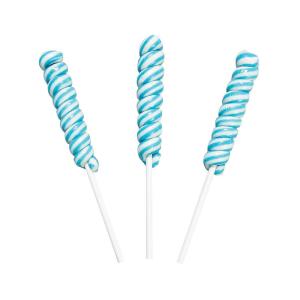 Unicorn Horn Party Candy, Gender reveal, Boys Baby Shower Nostalgic Candy, Suckers, 24 Pieces, Individually Wrapped, Light Blue