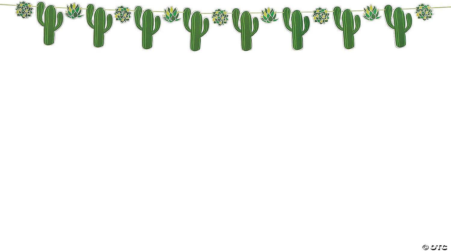 imageFun Express Cactus Party Garland 7 feet Long Fiesta and Cinco de Mayo Hanging Party Decor VBS Vacation Bible School SuppliesDecor