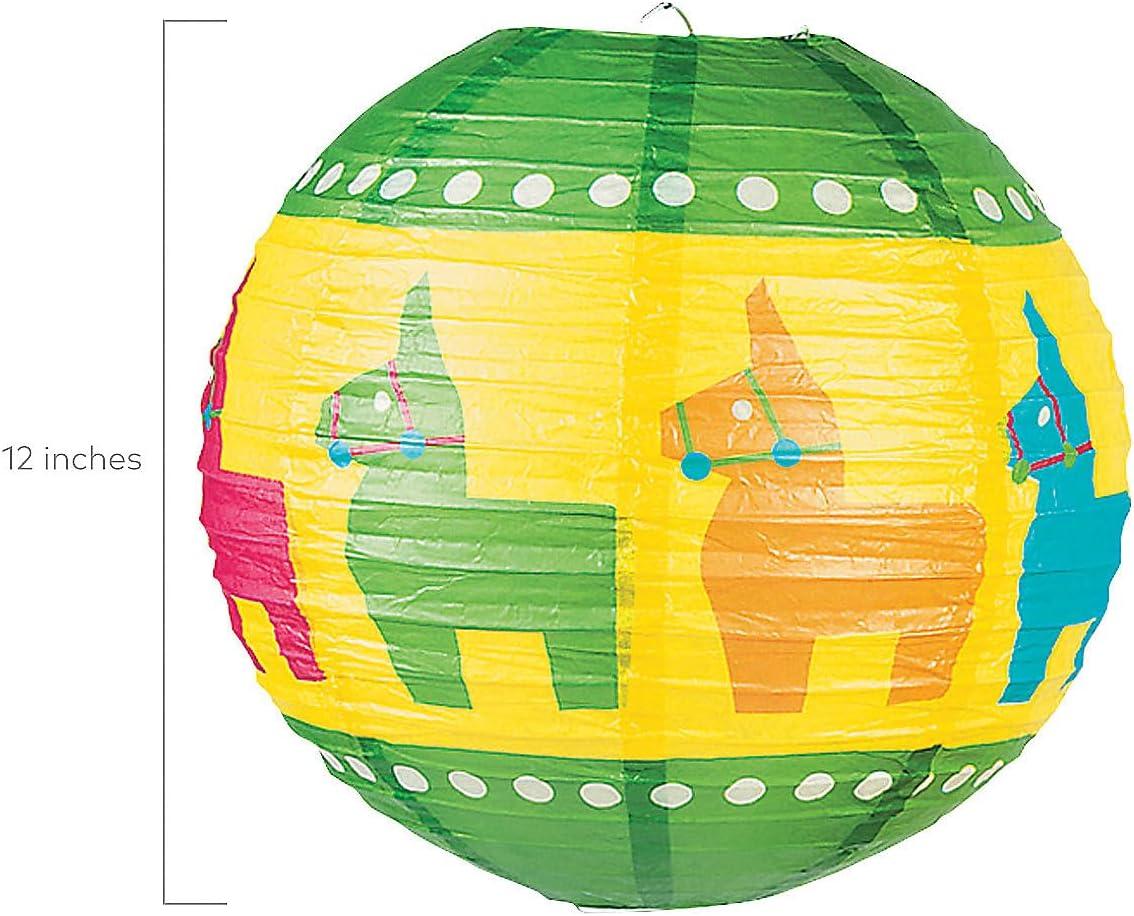 imageFun Express Fiesta Hanging Paper Lanterns  Set of 6  Colorful Cinco de Mayo Party Decor  12quot Lanterns for Festive Celebrations