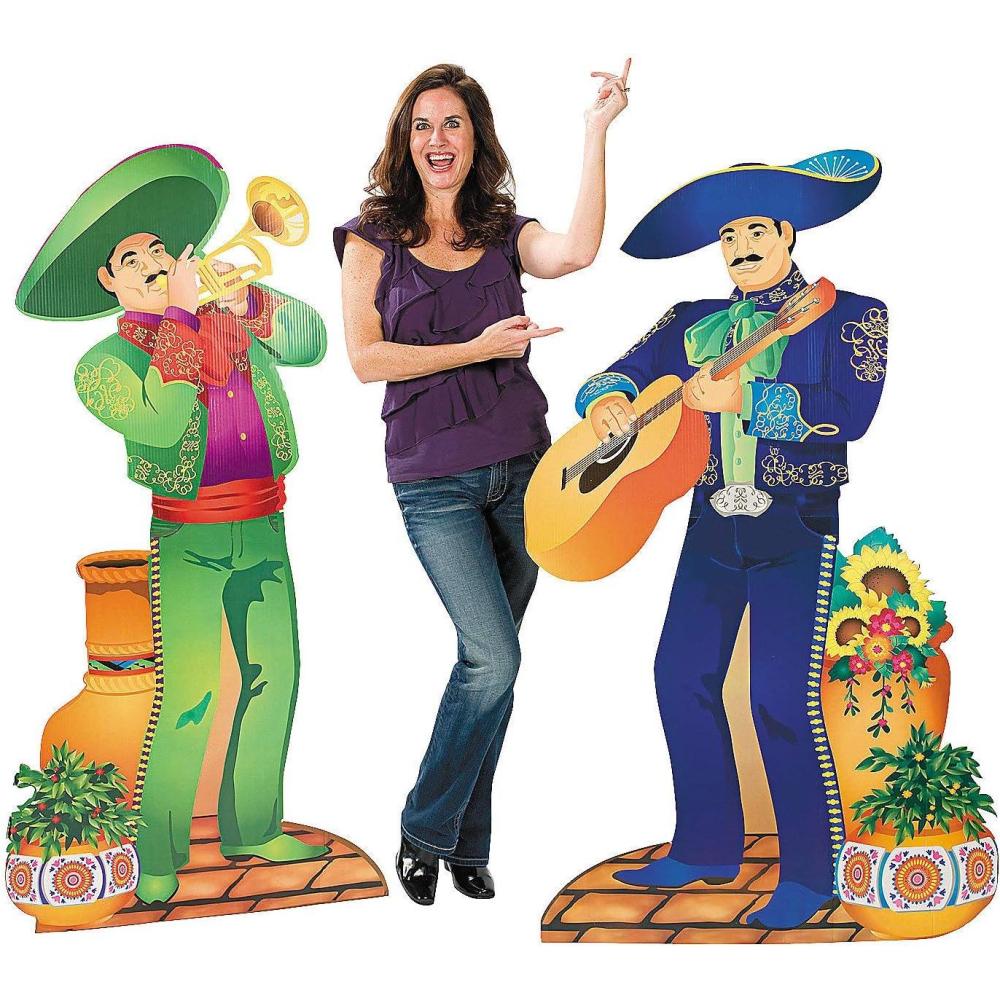 imageFun Express  Mariachi Men Standup 2pc for Cinco de Mayo  Party Decor  Large Decor  Floor Stand Ups  Cinco de Mayo  2 Pieces