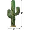 Fun Express 6 Foot Jointed Cactus Cardboard Cutout – Western Decor & Mexican Party Decorations for Fiesta, Cinco de Mayo | Desert Theme Wall Art for Home, Events & VBS