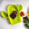 Fun Express Cactus-Shaped Chip & Dip Tray – Green