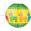 Fun Express Fiesta Hanging Paper Lanterns – Set of 6 – Colorful Cinco de Mayo Party Decor – 12″ Lanterns for Festive Celebrations