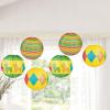 Fun Express Fiesta Hanging Paper Lanterns – Set of 6 – Colorful Cinco de Mayo Party Decor – 12″ Lanterns for Festive Celebrations