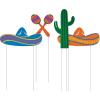 Fiesta Yard Signs (4 piece set) Includes sombreros, cactus and maracas – Cinco de Mayo Outdoor Decorations