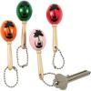 Fun Express – Mini Wooden Maraca Key Chains for Cinco de Mayo – Apparel Accessories – Novelty Key Chains – 12 Pieces