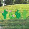 Fun Express Cactus Yard Signs – Set of 4 – Outdoor Cinco de Mayo and Fiesta Party Decor