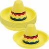 Fun Express Mini Plastic Sombrero Hats – Set of 12 – Cinco de Mayo Fiesta Party Decor and Supplies