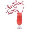 Fun Express Set of 6 Pieces Hola Crazy Word Straws, BPA Free Plastic, Fiesta, Cinco de Mayo and Party Supplies, Red
