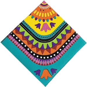 Fun Express – Fiesta Beverage Napkin for Cinco de Mayo – Party Supplies – Print Tableware – Print Napkins – Cinco de Mayo – VBS Vacation Bible School Supplies/Decor – 16 Pieces