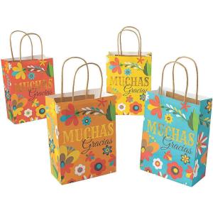Fun Express Fiesta Muchas Gracias Gift Bags (set of 12) Cinco De Mayo Party Gift Bags Supplies
