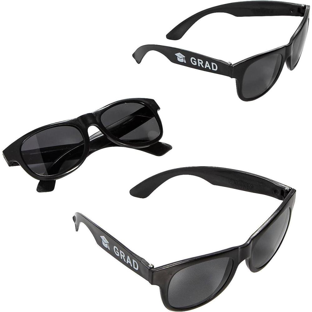 imageFun Express Graduation Black Nomad Sunglasses 12 Pieces