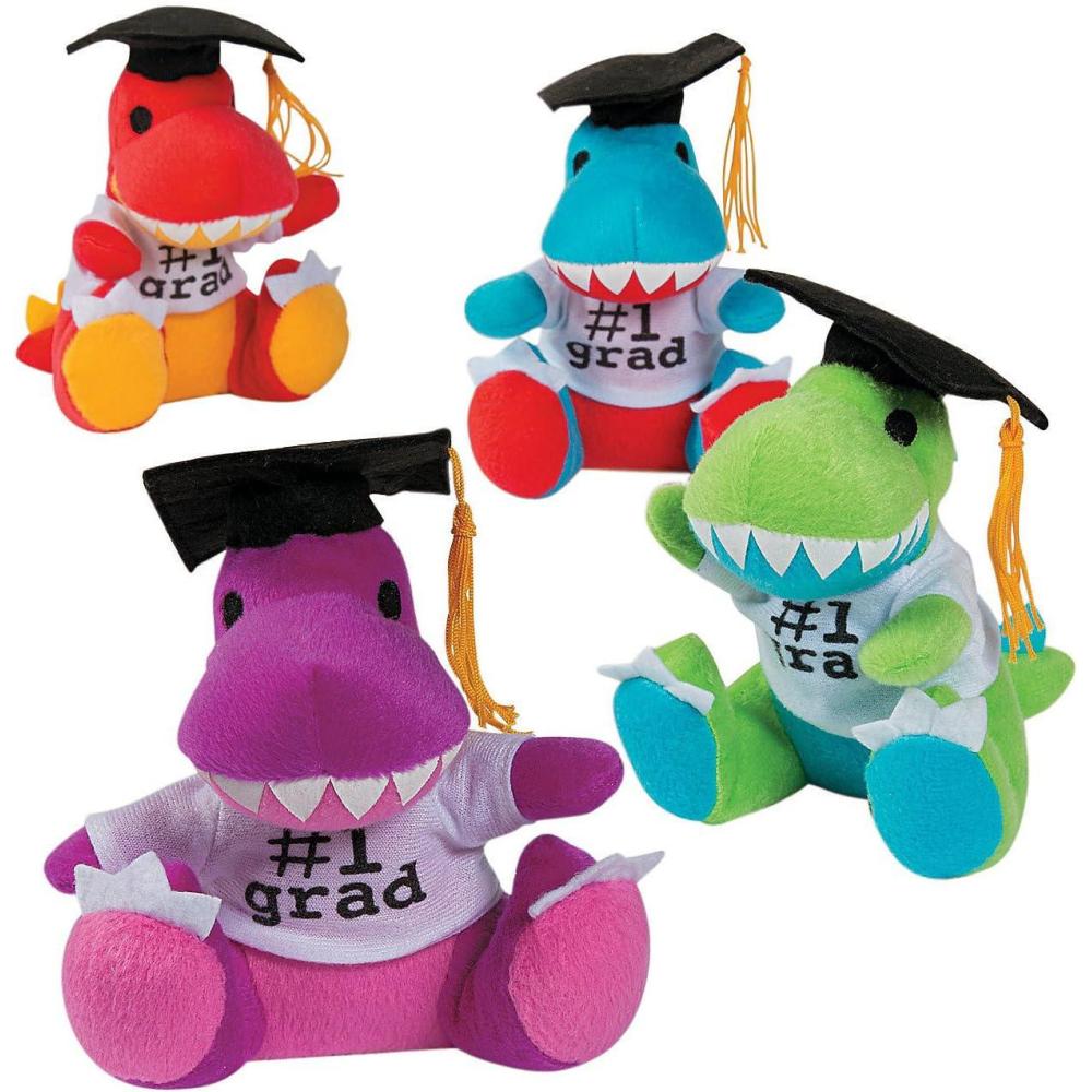 imageFun Express Plush Graduation Dinosaurs  12 Pieces  Educational and Learning Activities for Kids