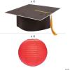 Hanging Paper Lantern with Graduation Cap Decorating Kit – 12 Pieces – Great for Graduation Celebration Parties (Blue)(Red)
