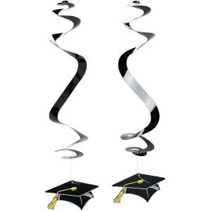 Fun Express Graduation Cap Dangling Swirls (1 dz)