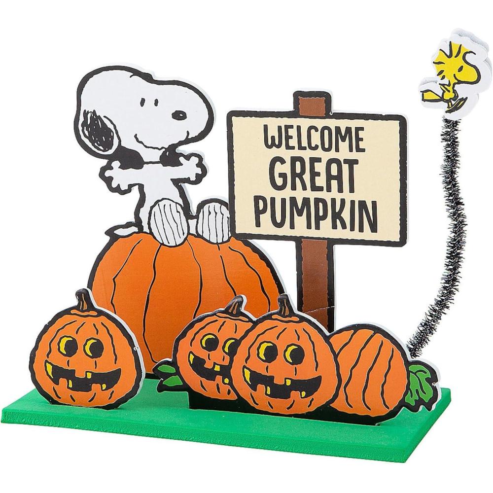imageFun Express 5 12quot x 5 14quot Peanuts 3D Great Pumpkin Halloween Craft Kit  Makes 12