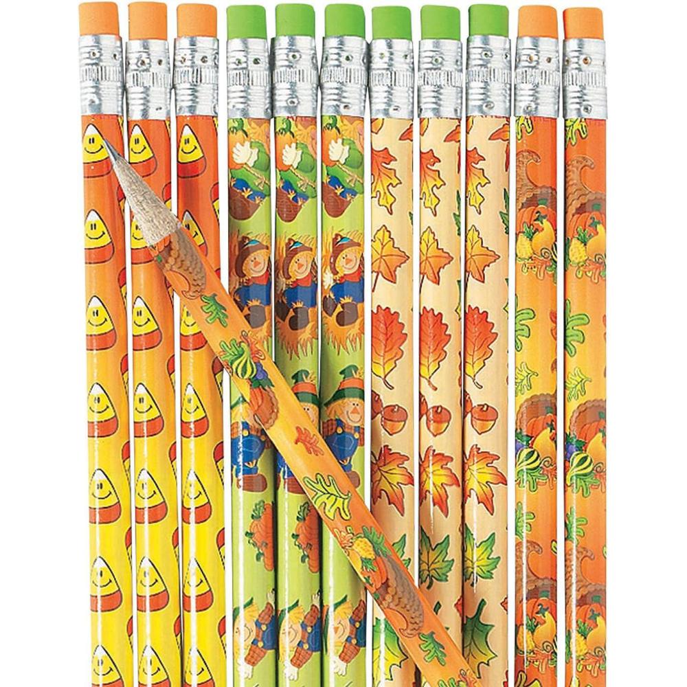 imageFun Express Fall Pencil Assortment 144 Bulk Pencil Set Fall Stationery