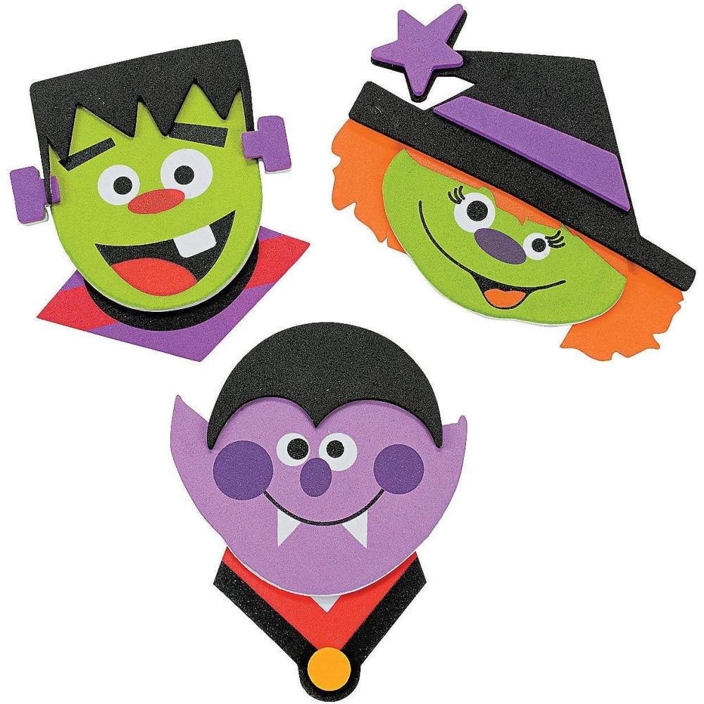 imageFun Express Halloween Character Face Magnet Craft Kit  Unique Magnets for Kids Crafts ampamp Fun Home Activities Perfect for Halloween  Makes 12