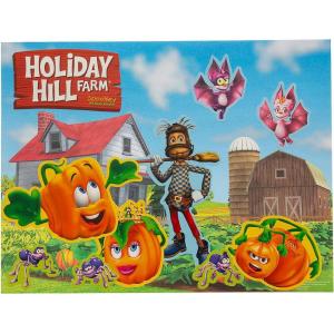 Fun Express Spookley the Square Pumpkin Holiday Hill Farm Sticker Scenes – 12 Pieces