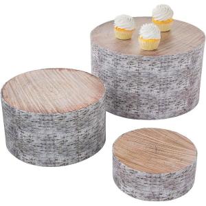 Fun Express Tree Stump Treat Stands Party Supplies – VBS Vacation Bible School Supplies/Decor – set of 3