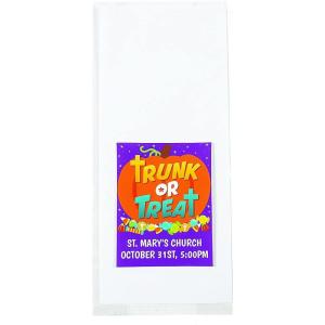 Personalized Medium Trunk-or-Treat Cellophane Gift Bags Kit – 50 Pc.
