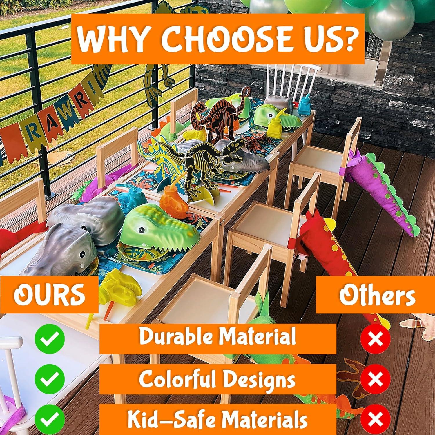 imageFun Express Foam Dinosaur Hats for Kids Set of 12 Birthday Party Hats Halloween Costume and Play