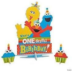 imageFun Express 3 34quot 12quot Sesame Street sup Onederful Birthday Party Tabletop Centerpiece Set 3 Pieces