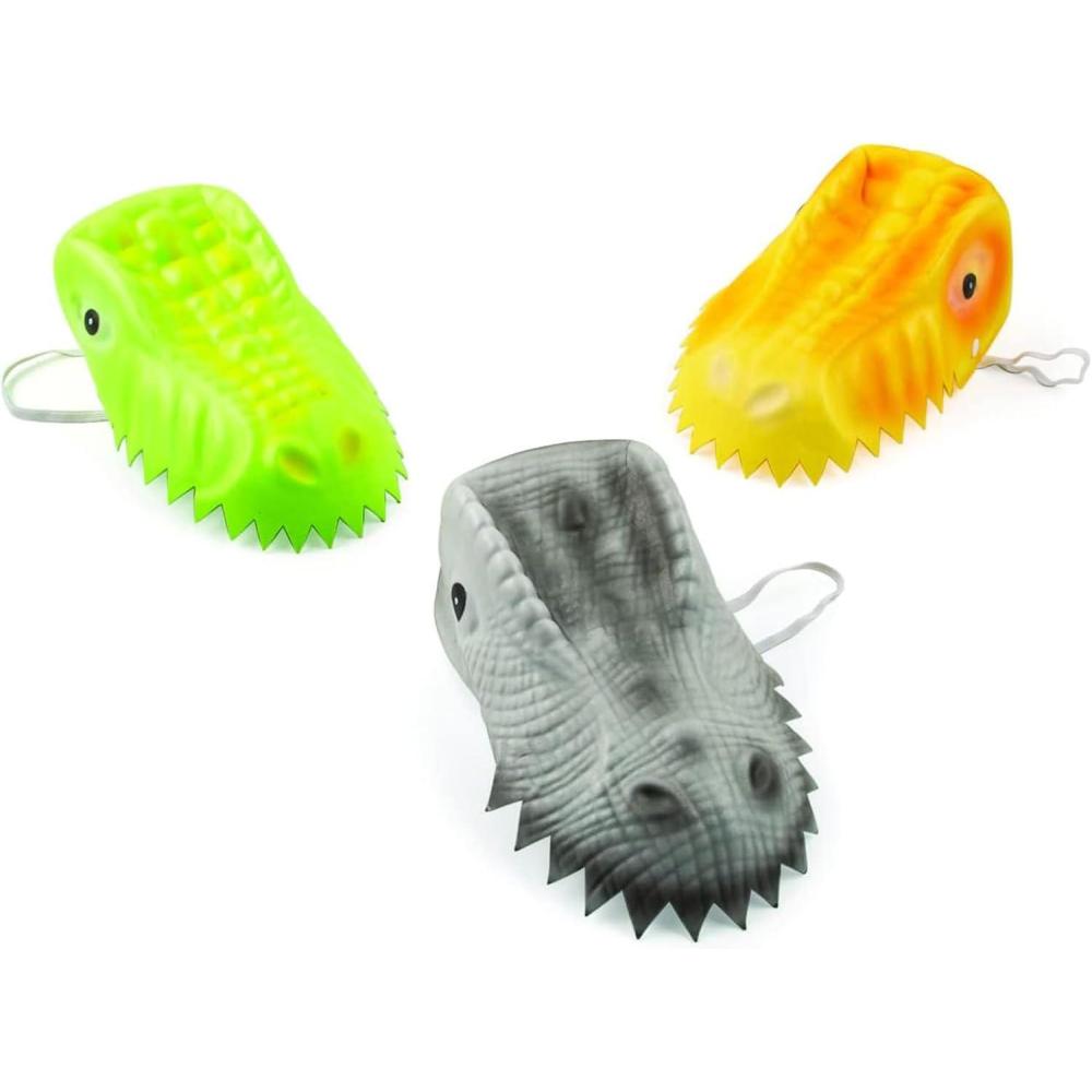 imageFun Express Foam Dinosaur Hats for Kids Set of 12 Birthday Party Hats Halloween Costume and Play