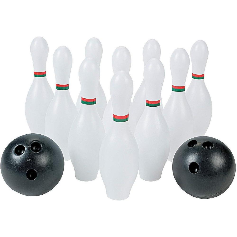imageFun Express Kids Bowling Set 10 Colorful Plastic Bowling Pins ampamp 2 Balls for Toddler Sports Toys Indoor Outdoor Games for Toddlers Ages 13 ampamp 24 Perfect Birthday Party Entertainment 12 Pieces
