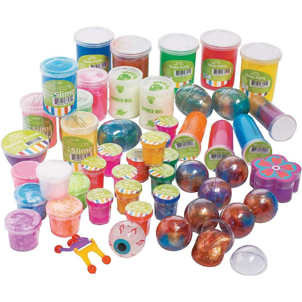 imagePutty ampamp Slime Assortment  50 Count  Favors Giveaways Rewards Gifts Takeaways Kids Birthday Themed Party Halloween Classroom Carnival