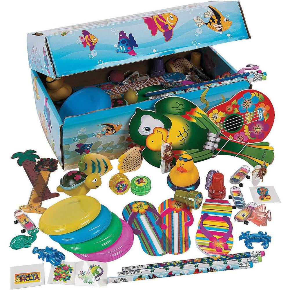 imageTropical Treasure Chest Toy Assortment 100 Bulk Toys